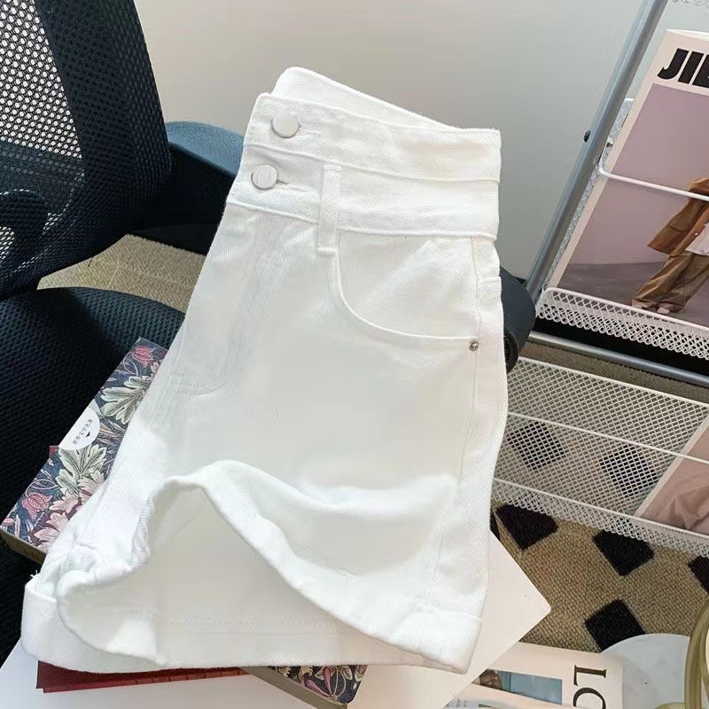 Celana hot pants wanita jeans stretch wanita kulot denim highwaist celana pendek cewek korean style ootd fashion wanita kekinian