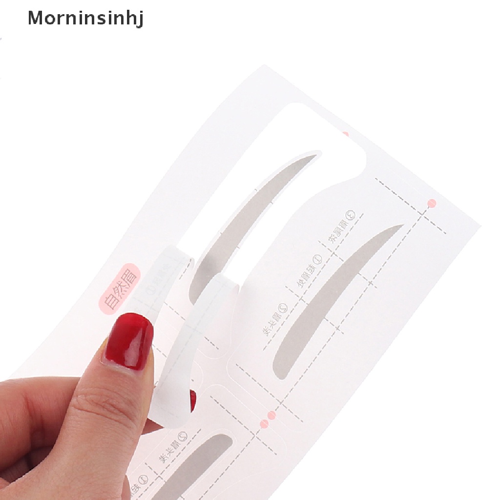 Mornin 24pasang Stiker Template Alis Adjustable Kartu Panduan Stensil Alat Makeup id