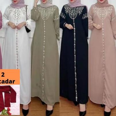 ➳ gamis terbaru / gamis ceruty Babydoll / gamis bordir bunga ✯
