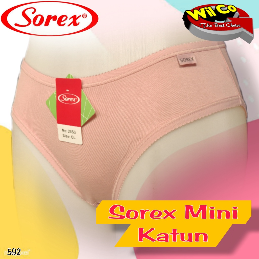 K592 - (Harga Per 1 Potong) CELANA DALAM WANITA PAKAIAN DALAM PAKAIAN WANITA CD SOREX MINI BASIC PANTY SIZE M - XXXL