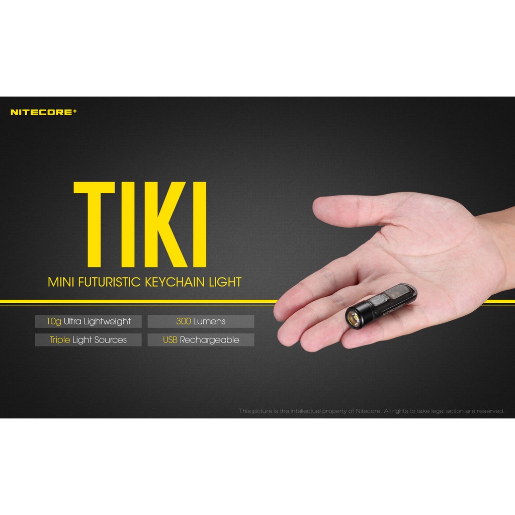 NITECORE TIKI Mini Senter OSRAM P8 LED 300 Lumens