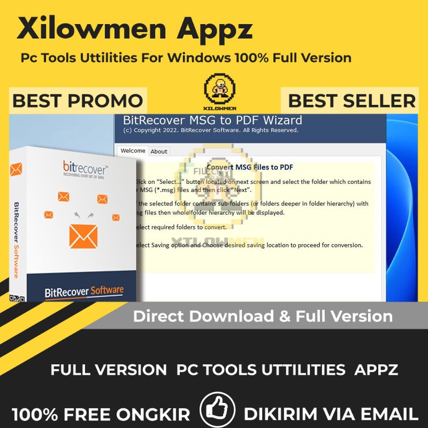 [Full Version] BitRecover MSG to PDF Wizard Pro PC Tools Software Utilities Lifetime Win OS