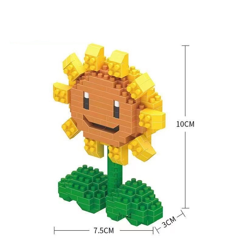 Kompatibel Dengan Partikel Eja lego BOYU Blok Bangunan 7037A-7052A plants vs. zombies