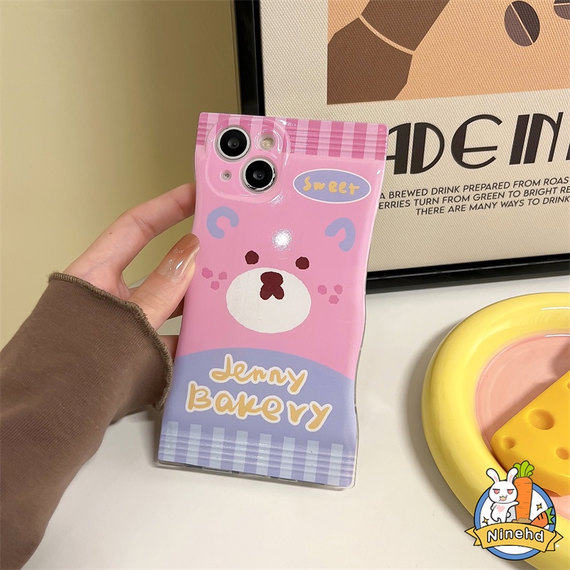 Huawei Y9 Prime 2019 Nova 7i Nova 9 7 SE Pro Y90 Y70 Plus Nova 5T 4e 3i 3e Y7A Y9s P30 Lite P20 Mate 30 Pro Ins Gentle Bear Tas Snack Ponsel Permen Glossy Soft Case Cover Pelindung