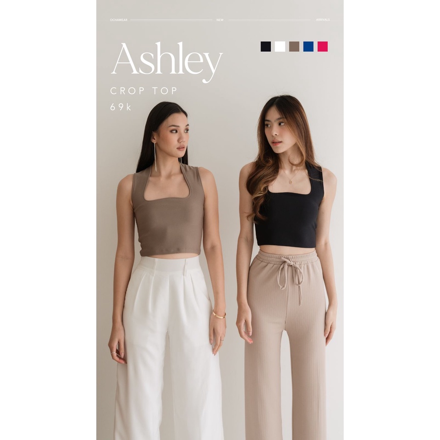 Ashley Crop Tanktop -- Ocha Wear | Atasan Wanita Premium | Knit Crop Top Murah Berkualitas