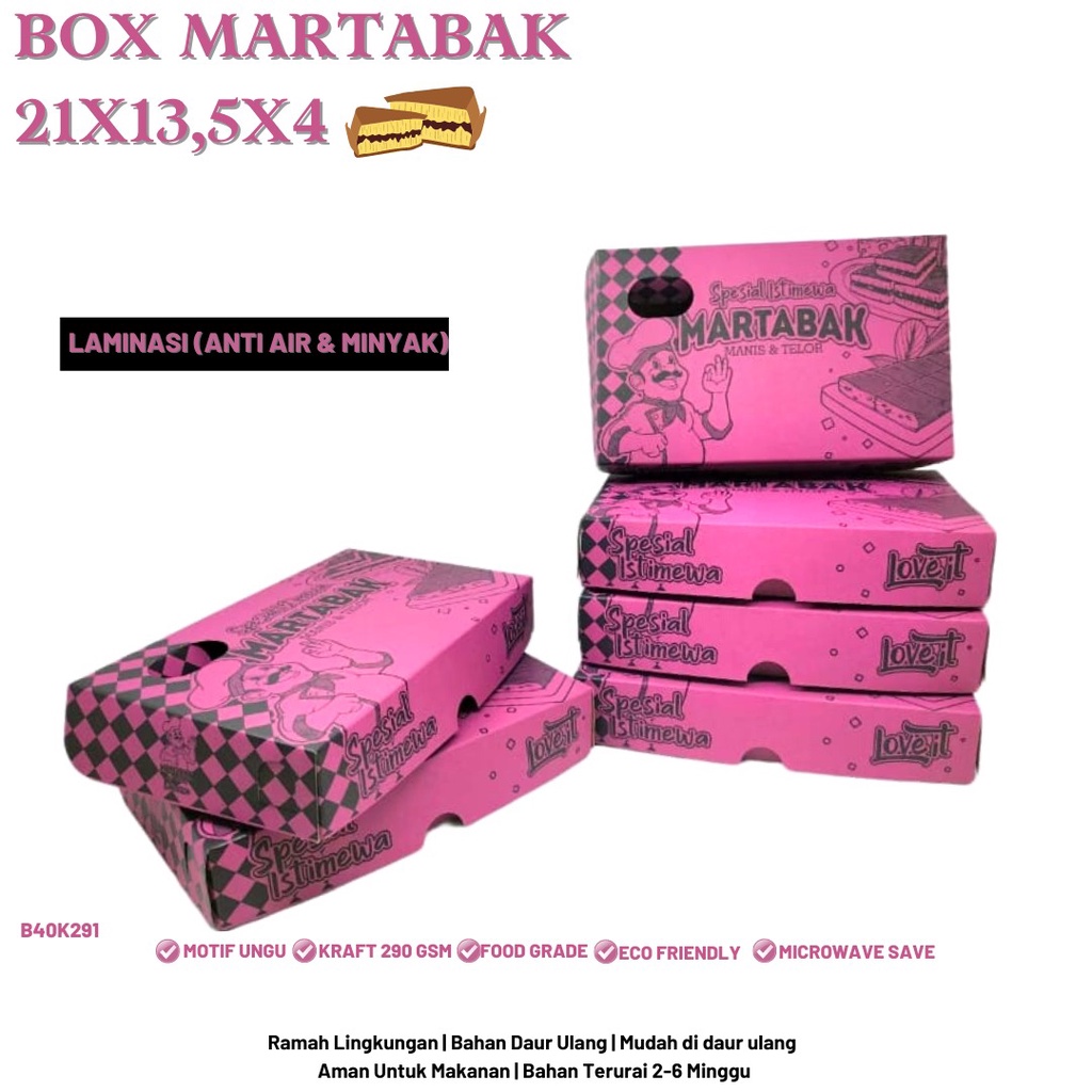 Dus Martabak Manis Box Martabak Motif (B40K291-Laminasi)