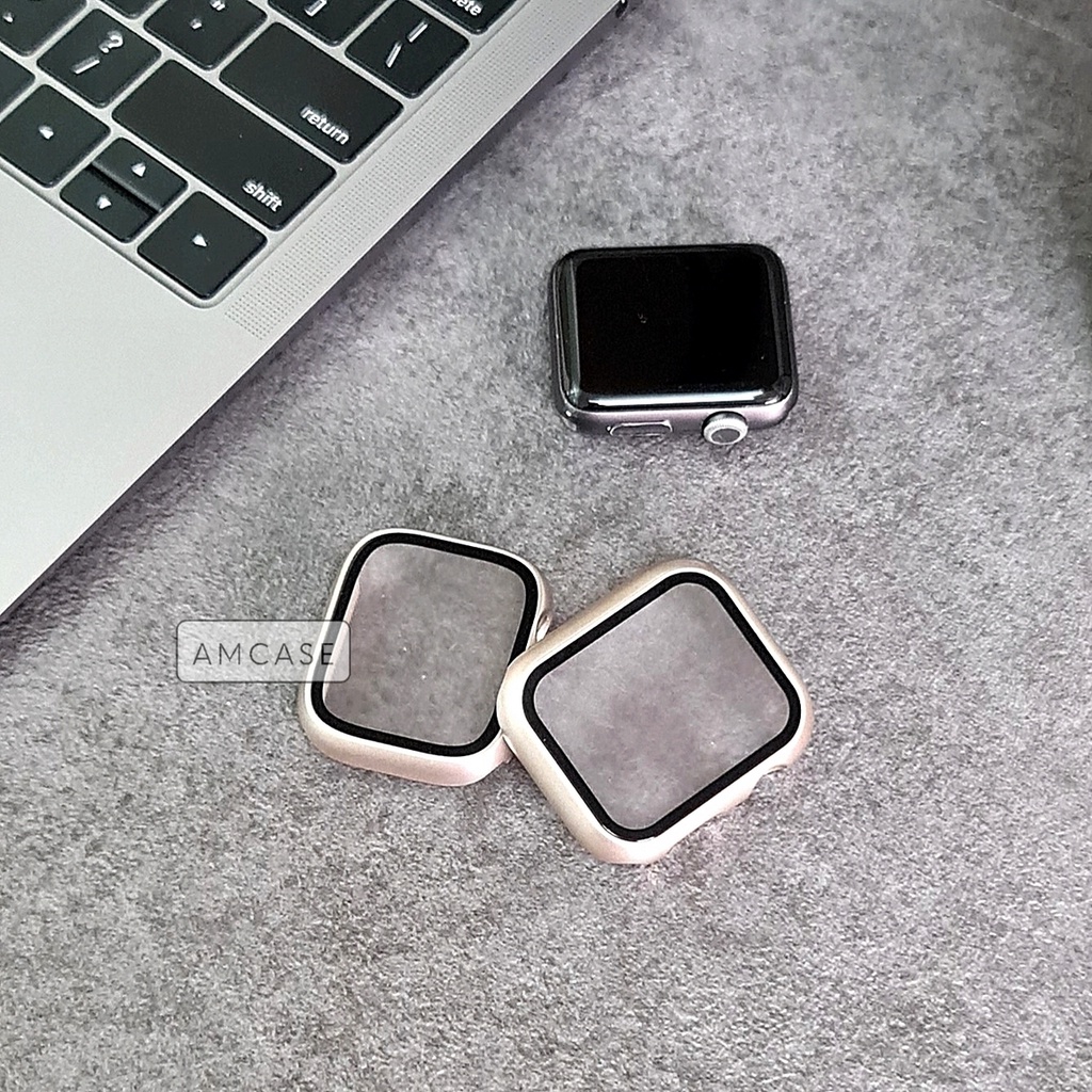 BASIC STARLIGHT GLASS COVER APPLE WATCH - SERIES ULTRA 8 7 6 5 4 3 2 1 SE | SIZE 49mm 45mm 44mm 42mm 41mm 40mm 38mm | tempered glass pelindung layar case iwatch