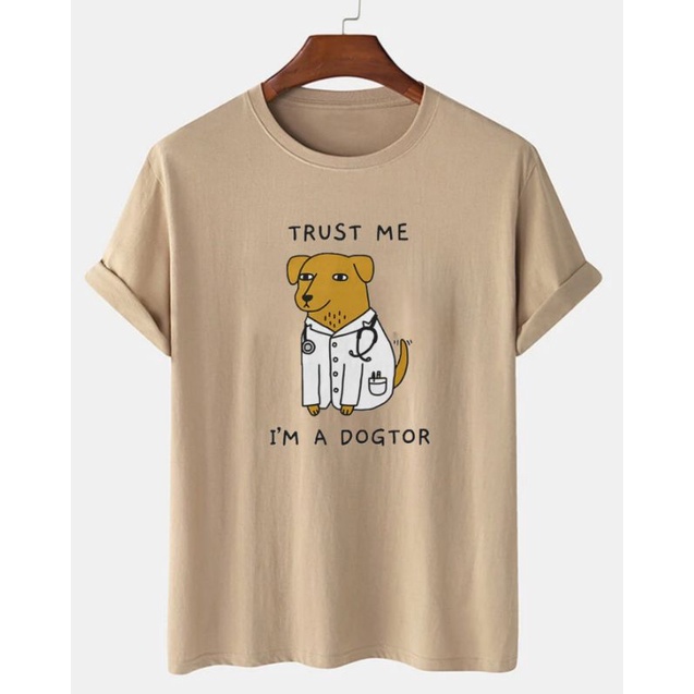 Baju Kaos Pria Kaos Oblong Cowok Lengan Pendek Dogtor Pakaian Atasan Lelaki Dewasa Tshirt Cod