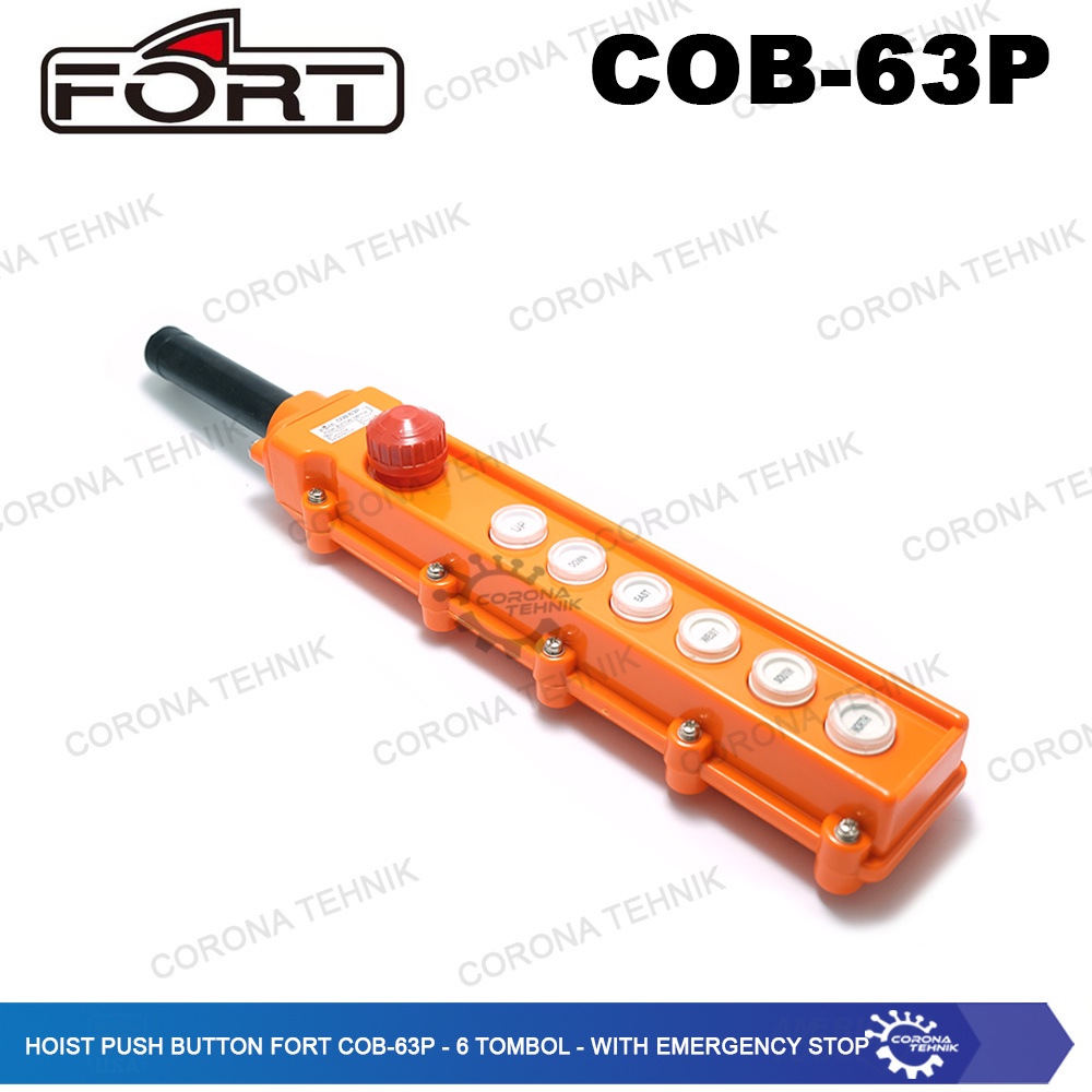 COB-63P - 6 Tombol - With Emergency Stop Hoist Push Button Fort