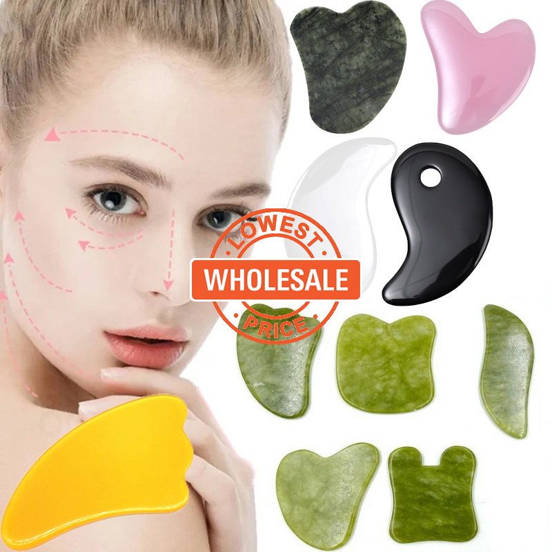 [Grosir] Scraping Facial Acupressure Point Massager Alat Perawatan Kecantikan Berbentuk Y Garpu Hidung Papan Pijat Gosip Berbentuk Hati Scraping Sheet