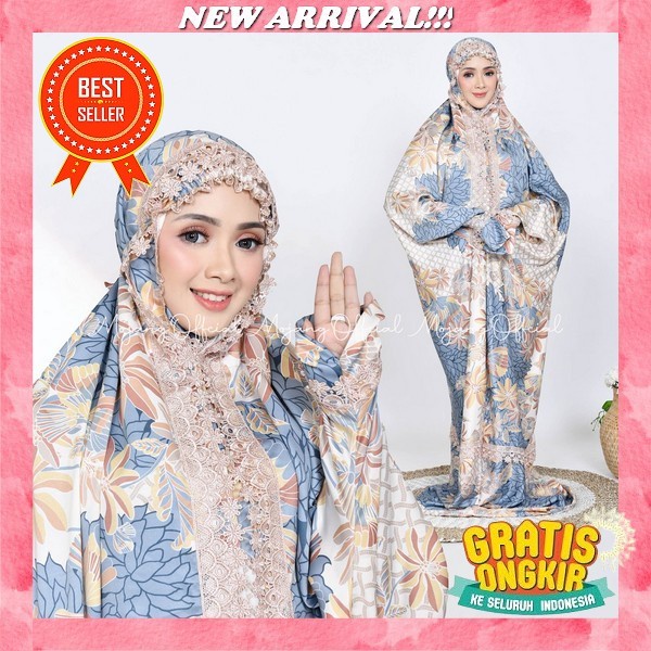 Fahr Farasya Bordir - Mukena Malaysia Manset Terusan Exclusive Bordir Mukena Dewasa Terusan Mukenah 