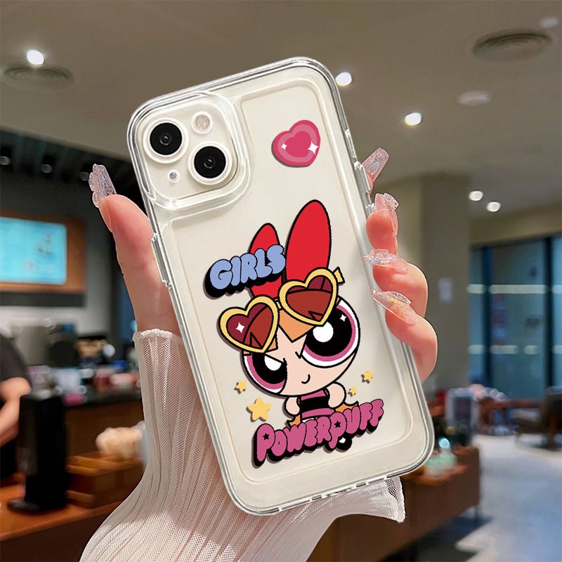 IPHONE Cute Pink Girl Transparan Phone Case Kompatibel Untuk Iphone14 13 11 12 Pro XS Max Casing XR X8 7 6S Plus Silikon Lembut TPU Shockproof Cover