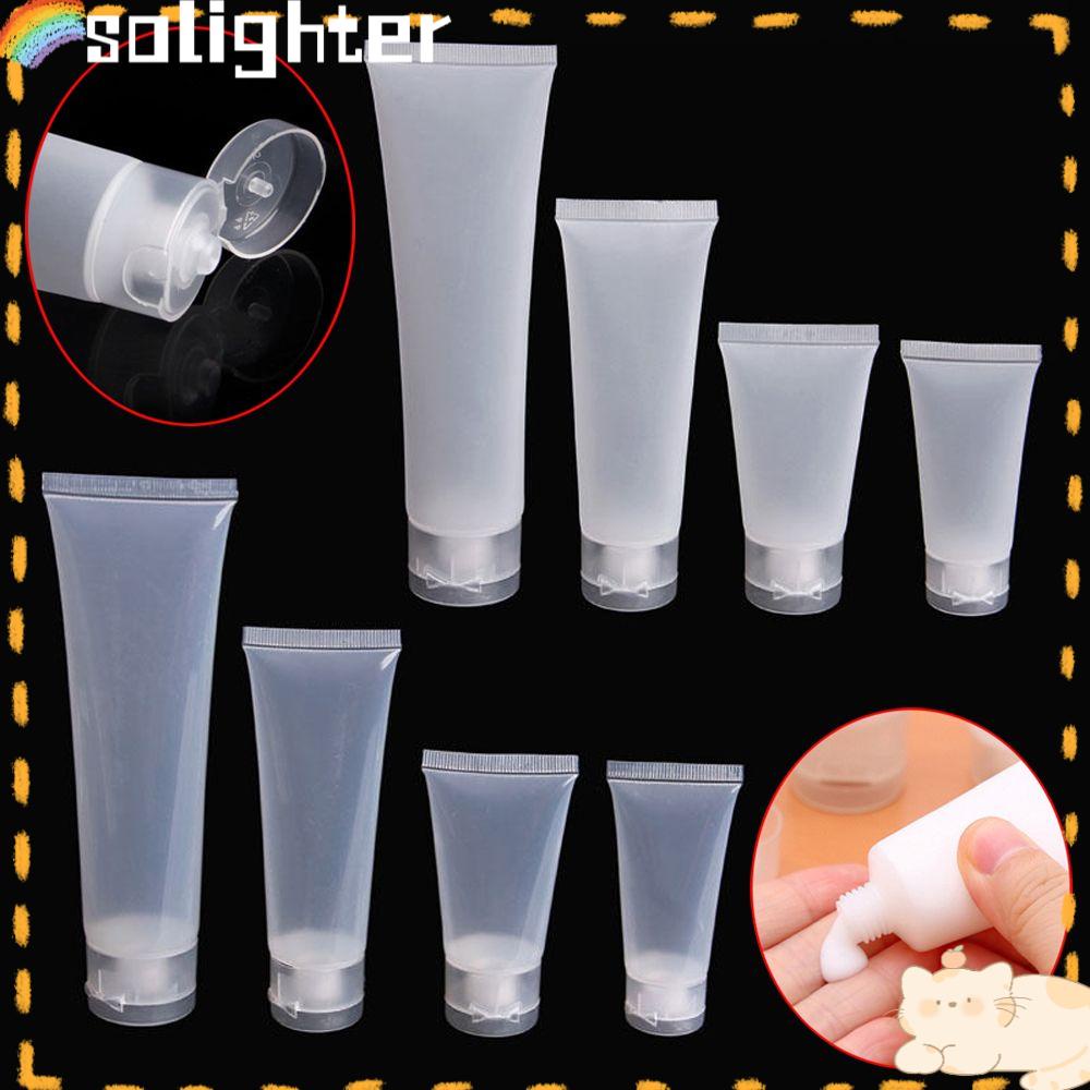 Solighter 5Pcs Lotion Travel Bottle New Beauty Alat Make Up Plastik Kosmetik