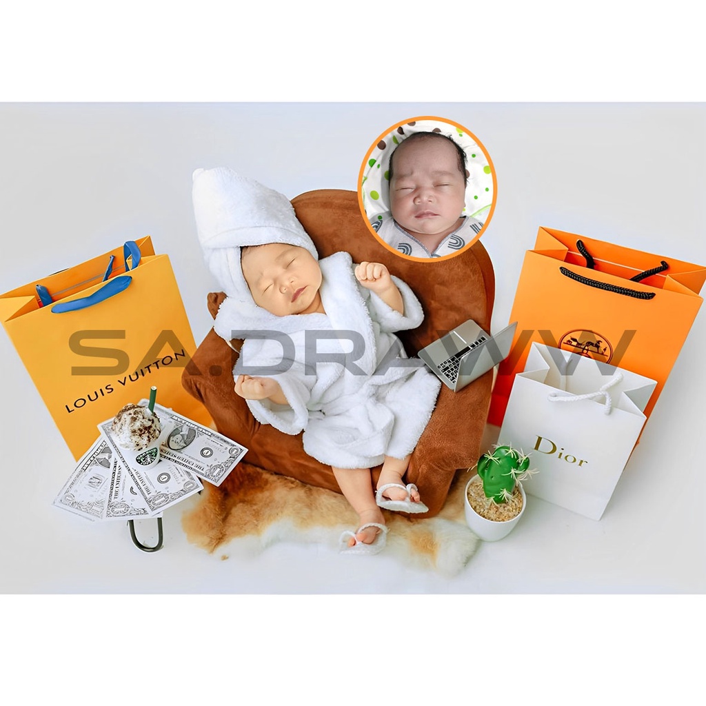 JASA EDIT FOTO BAYI ONLINE BABYBORN | TEMA CASUAL