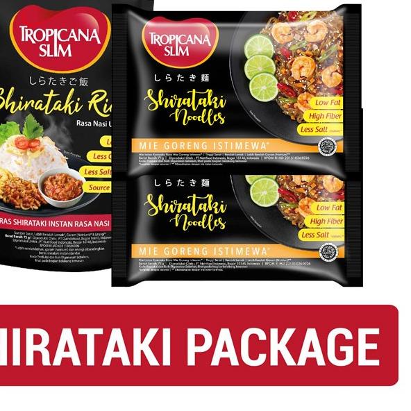 

☂ Shirataki Package - Tropicana Slim Shirataki Noodles (2 pcs) & Tropicana Slim Shirataki Rice 72 g ✻