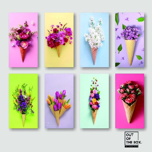 QuotesForYou - Hiasan Dinding Bunga Poster Kayu Flower Pajangan Rumah Aesthetic Mini Wall Decor