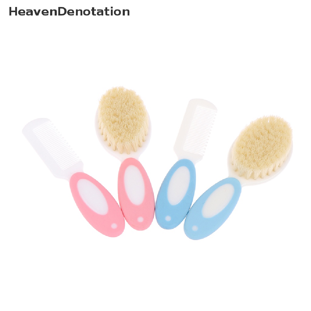 [HeavenDenotation] 2pcs / set Portable Soft Newborn Baby Hair Brush Baby Kids Comb Child Hairbrush HDV