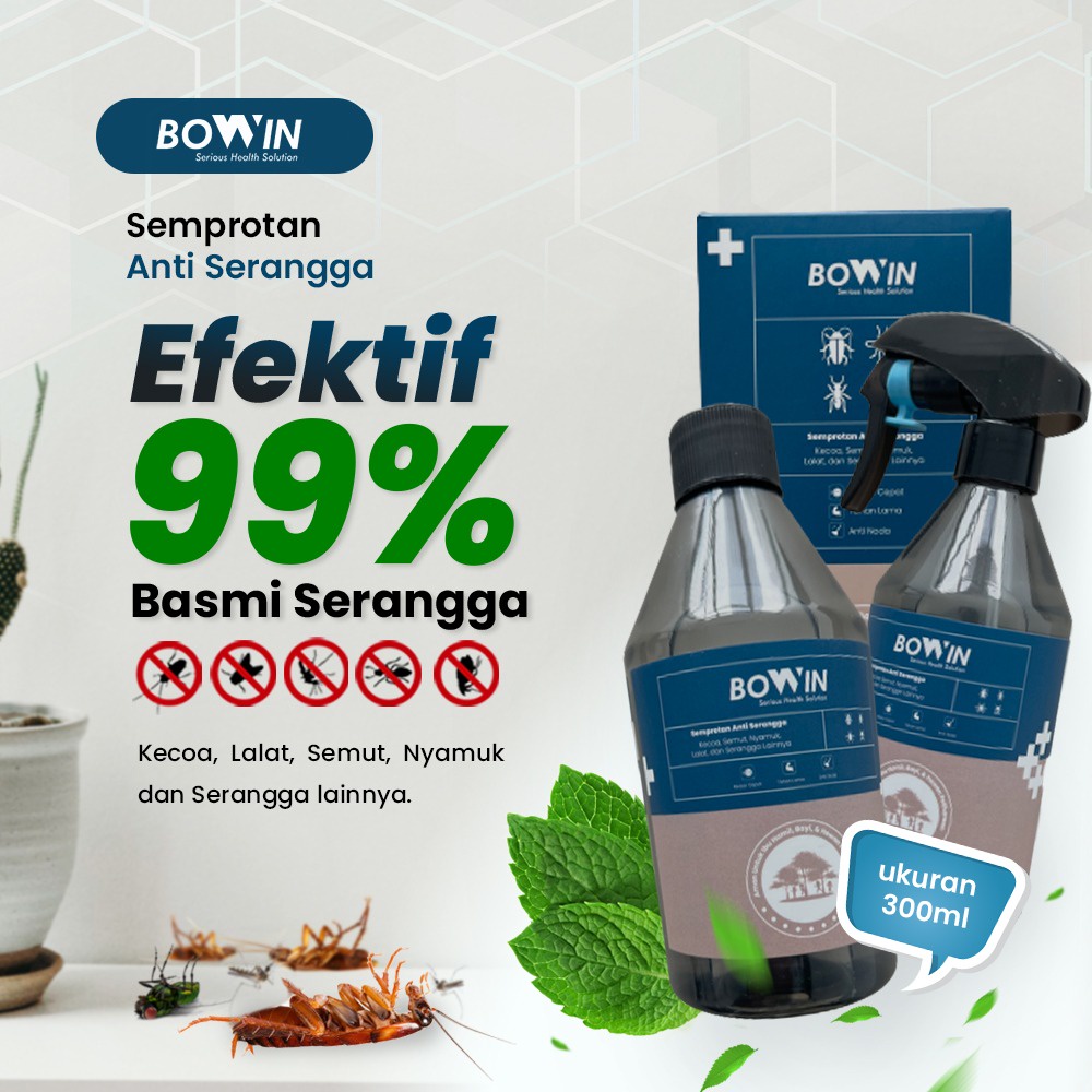 Bowin Cairan Anti Serangga Kecoa Semut [2in1: Membasmi &amp; Mencegah] Insektisida / HOME PEST