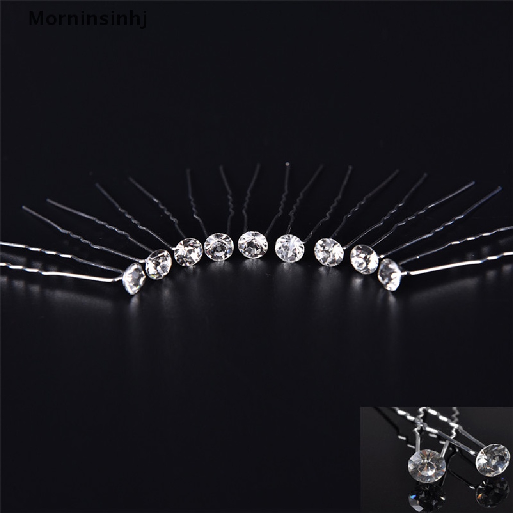 Mornin 20PCS Kristal Bening Berlian Imitasi Diamante Pernikahan Bridal Prom Hair Pin Hairpin id