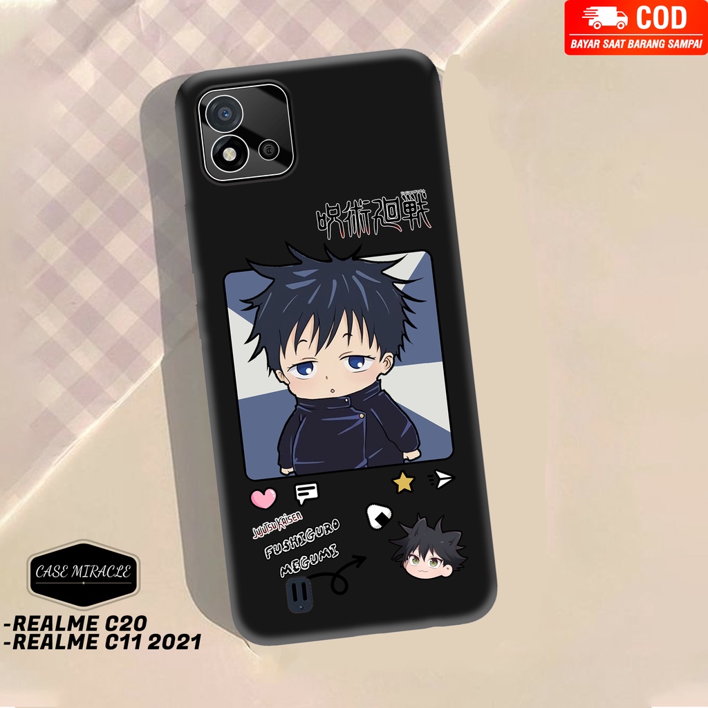CM Case REALME C20 / C11 2021  Softcase Lentur Warna Hitam Macaron Protector Lensa Kamera Kaca  [ JU