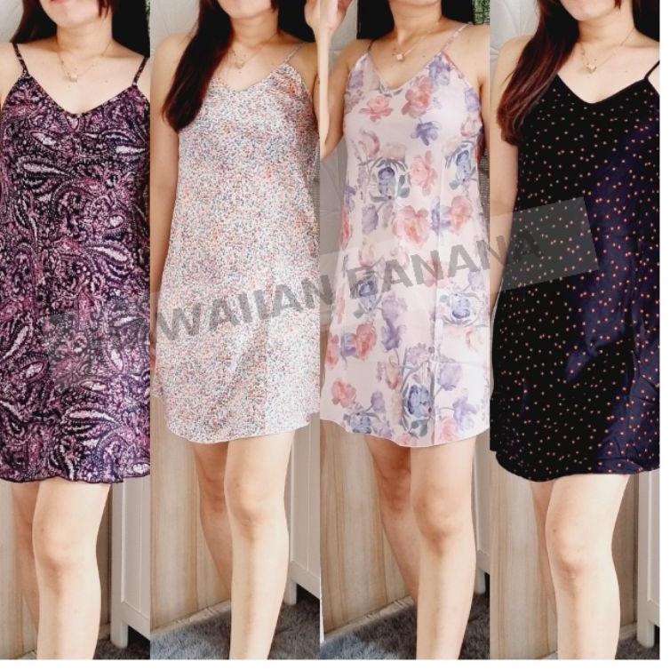 12.12 Brands Festival HB FO - DASTER SATIN SATU TALI IMPORT BANYAK MOTIF / BAJU TIDUR DASTER IMPORT 