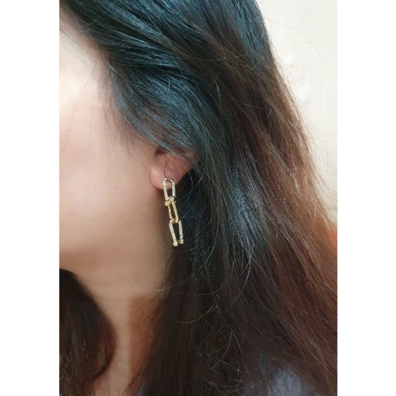 Anting Silver925 Perak Mata kilau Anti Karat anti alergi anting Zircone premium berlian kilap N509