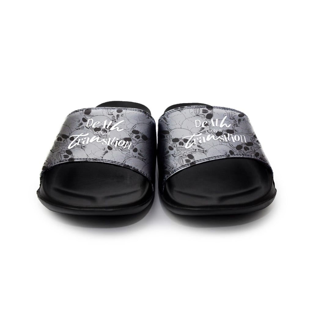 Sun Casual - Skull Grey / White | Slippers Slide | Sandal Pria | Sandal Wanita | Sandal Unisex