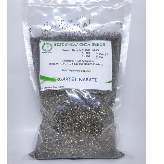 

❀ 1000gr Organic Black Chia Seeds - Biji Chia Hitam Organik - USDA Certified Organic ✳