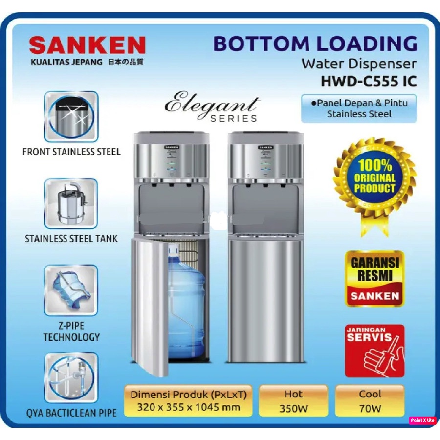 SANKEN DISPENSER GALON BAWAH I-COOL HWD-C555IC