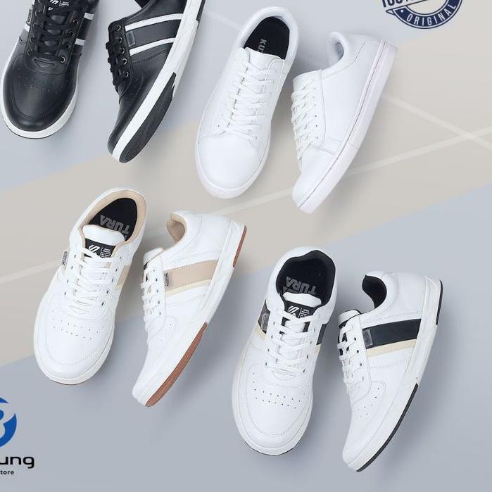 ☑ Sepatu Casual Sneakers Putih Hitam Pria Cowok Mills Series Kets Distro Premium Original ✷