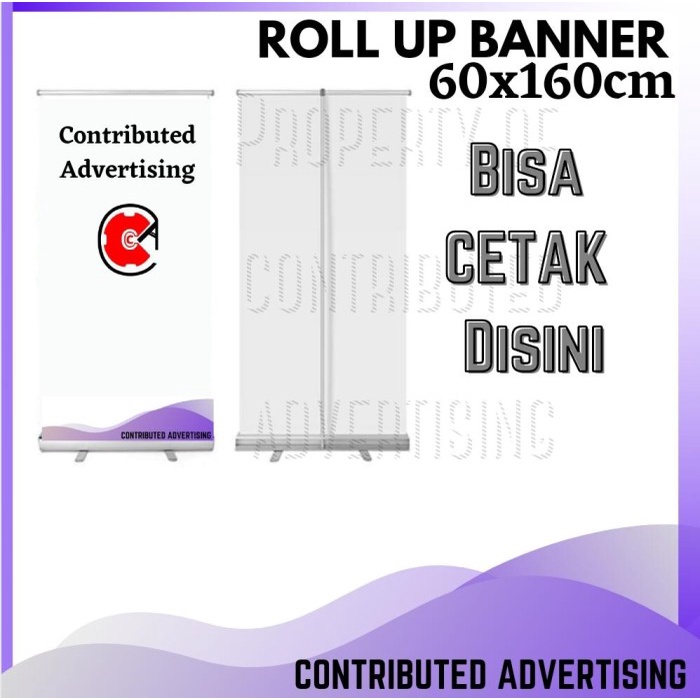 

[[JNT COD]] roll up banner + print albatros, rollup grosir, - ukuran 60x160 - Rangka Saja