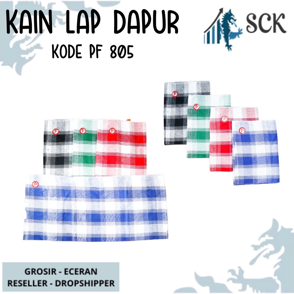 [ISI 3] Serbet CAP DAUN PF 805 / MOTIF KOTAK KAIN KATUN - sckmenwear GROSIR