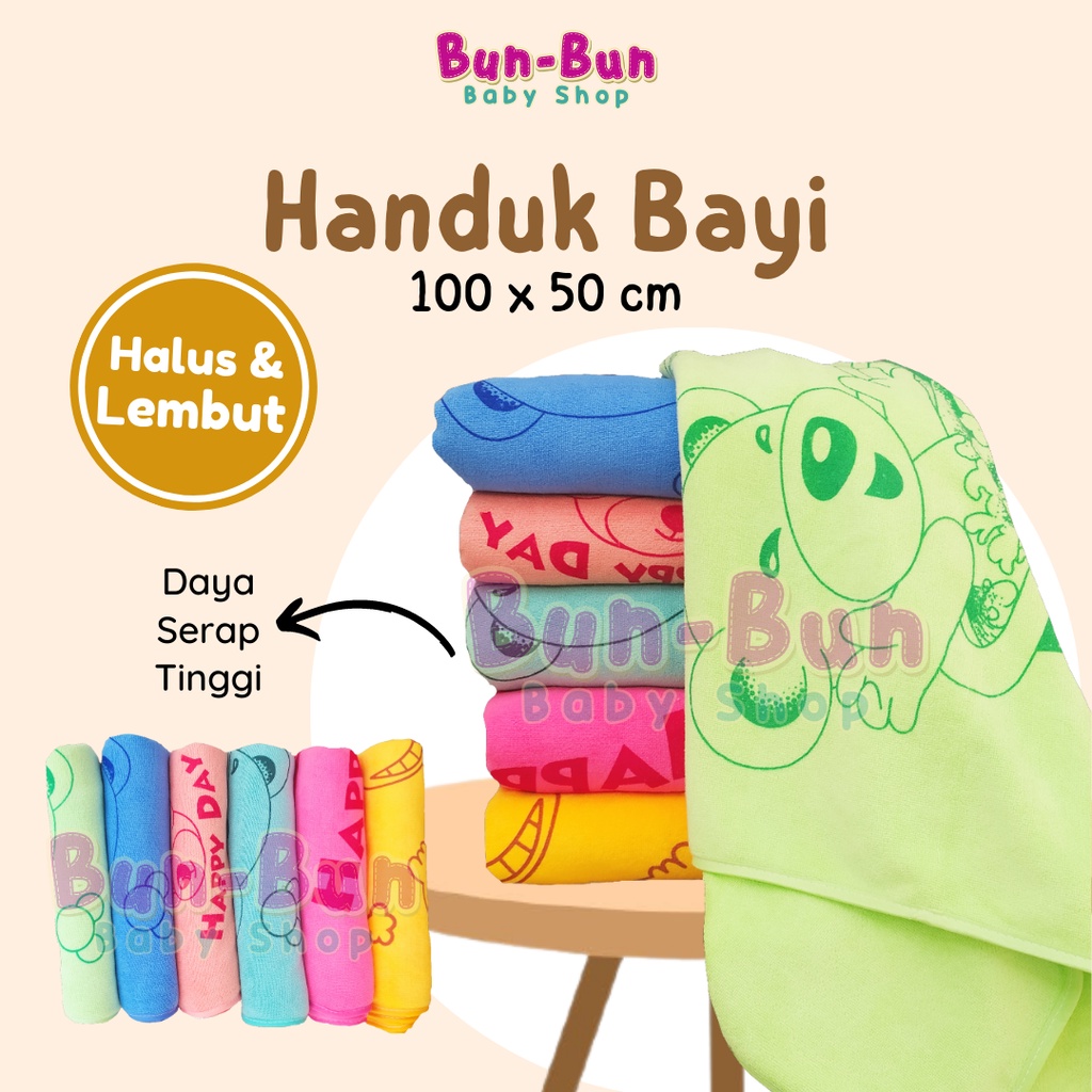 Handuk Bayi Baru Lahir Perlengkapan Mandi Murah Pelangi Lucu Peralatan Newborn Baby