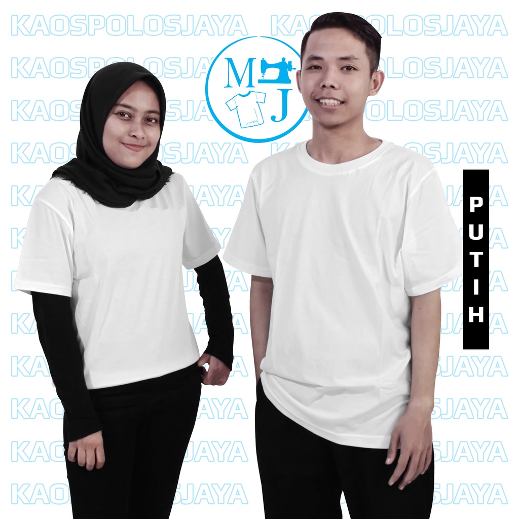 Kaos polos putih unisex / Kaos Polos cotton combed 30s /Kaos polos murah / Langsung Pabrik