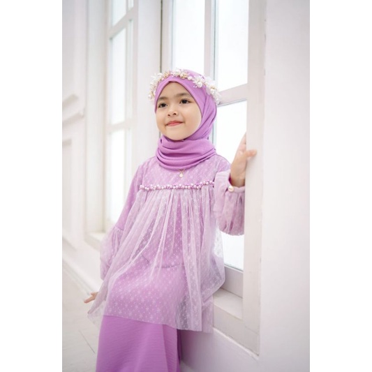 Gamis anak yasmine set jilbab cetta gamis lebaran gamis tulle