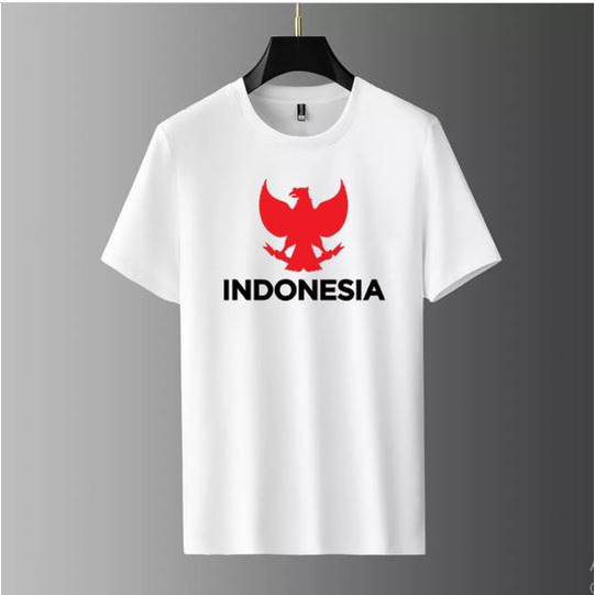 Kaos oblong Garuda Indonesia Baju Distro Pria/wanita atasan Cowok/Cewek pakaian Timnas Unisex