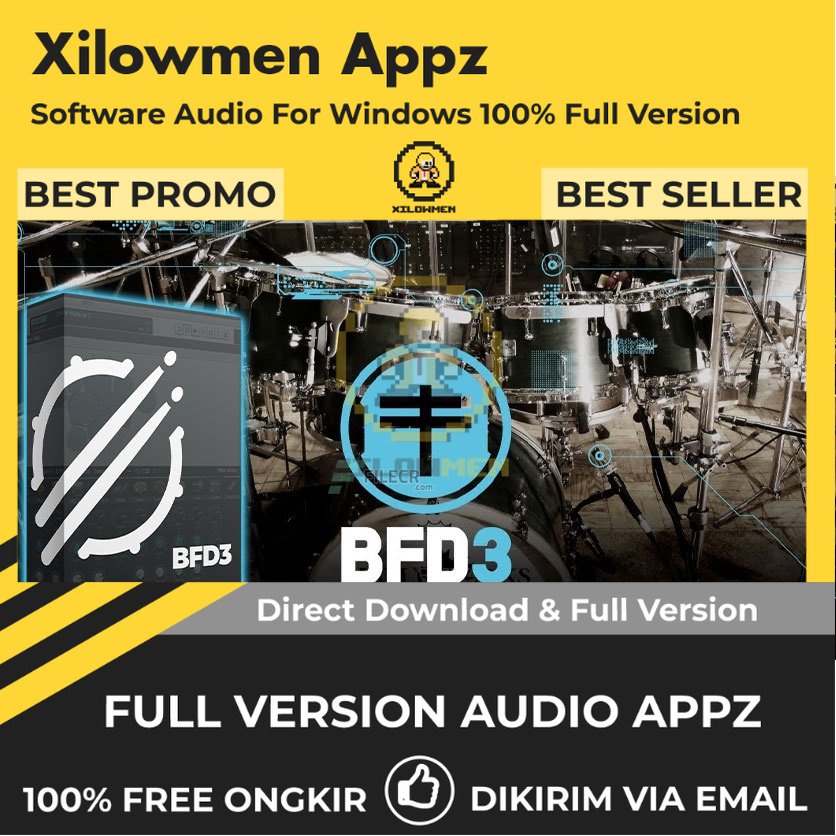 [Full Version] inMusic Brands BFD3 Pro Lifetime Audio Software WIN OS - Software Drum Akustik untuk Komposisi Musik