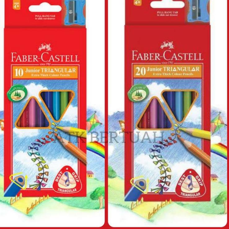 

Murah Harga FABER CASTELL JUNIOR TRIANGULAR GRIP COLOUR PENCIL SET 10 20 30 PENSIL WARNA SEGITIGA
