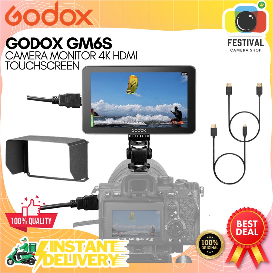 Godox GM6S Camera Monitor 4K HDMI Touchscreen / Godox GM6S