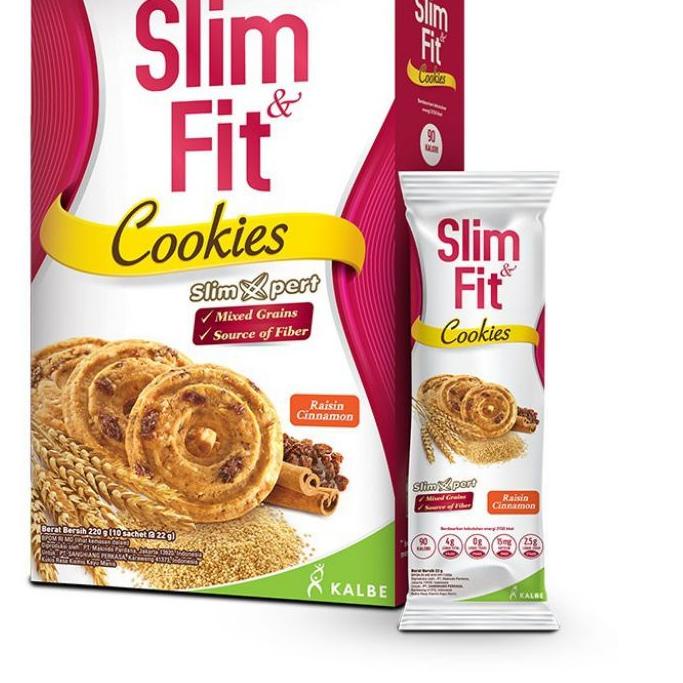 

Import ✨Terbaik✨ Slimfit slim & fit Slim and Fit cookies dark chocolate raisin cinamon DIET (10x22 gram) gas !!