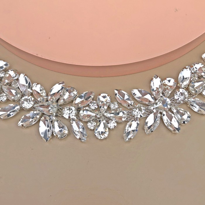 Terlaris Payet Rangkai Kristal Swarovski Mewah Rhinestone Chain Belt
