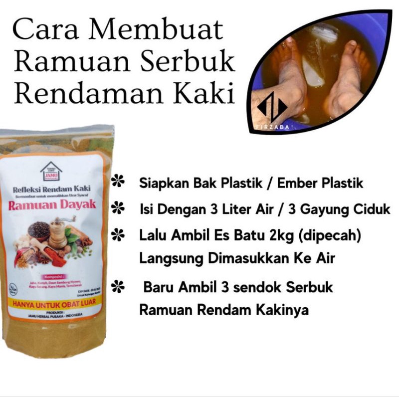 Ramuan dayak refleksi rendam kaki herbal dasyat