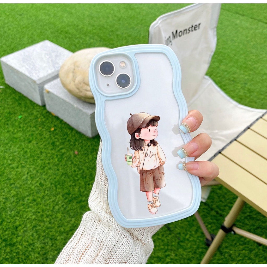 HH23 Casing HP cantik wanita For Iphone 7+ 8+ Plus X Xs Xr Max 11 12 13 14 Pro Max 14+ 14Plus FJ08