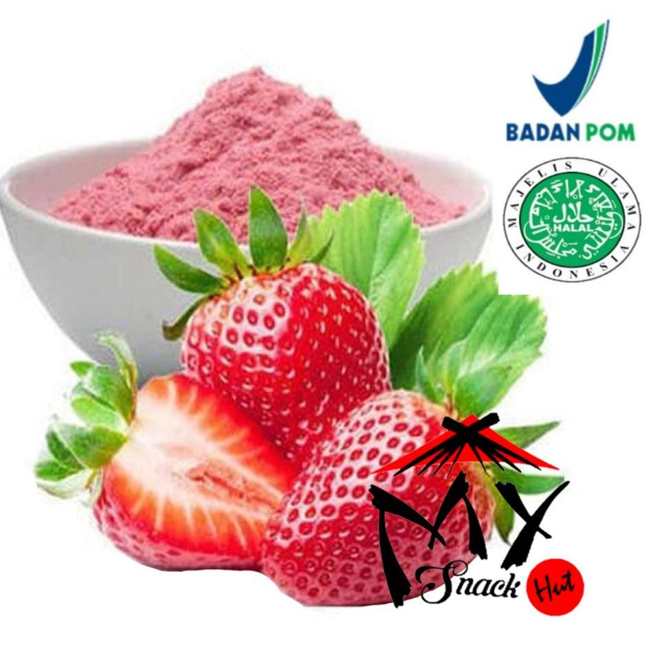 

O94 STRAWBERRY FLAVOUR POWDER 50GR - STROBERI FLAVOR POWDER - PERISA STRAWBERI BUBUK MURNI HALAL MUI PALING DICARI ㊙