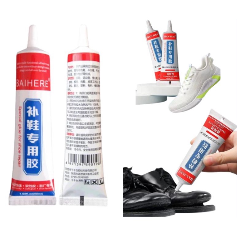 Lem Perbaikan Sepatu Super Kuat 60ml / Lem Perekat Sepatu Dan Sandal