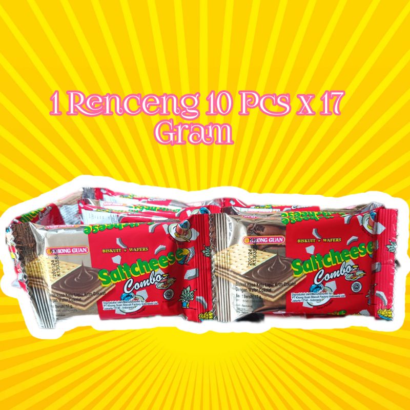 Renceng KHONG GUAN SALTCHEESE Combo 17 Gr x 10 Pcs/YS.OLSHOP2020