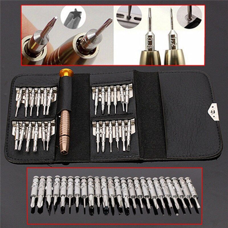 Obeng Torx 25 in 1 satu set alat servis jam tangan hp iphone kamera perkakas alat servis