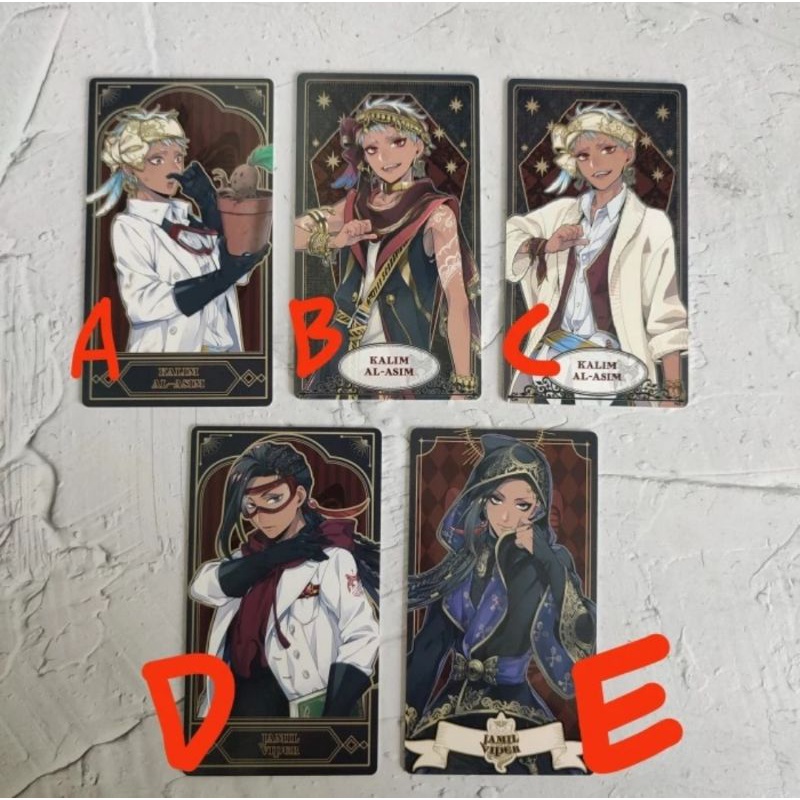 official merch twisted wonderland arcana card scarabia kalim jamil