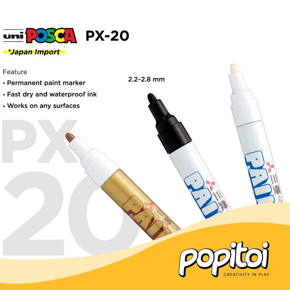 

K95 UNI Mitsubishi Paint Marker PX20 PX-20 Spidol Cat Permanen Oil Based RESTOCK ✓
