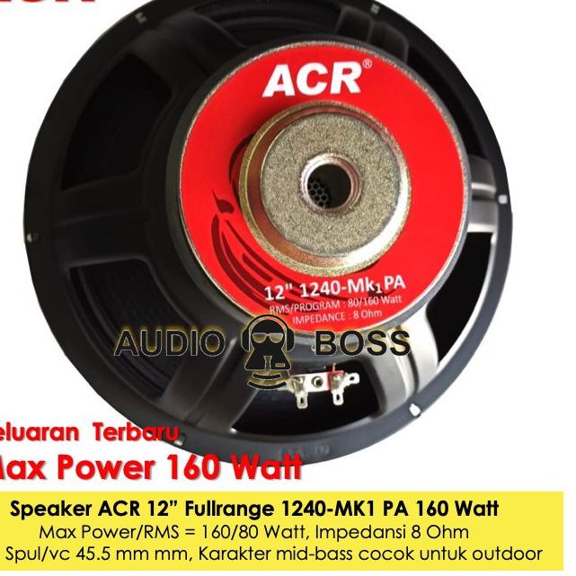 Promo Speaker 12 Inch ACR 1240 - PA Classic Speaker ACR 1240 12 Inch - PA Klasik - Clasic full range